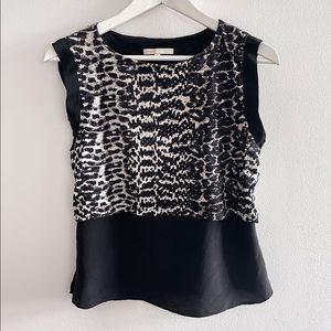 Maje sleeveless pattern top